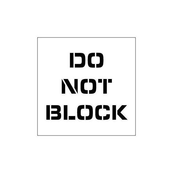 National Marker Co Plant Marking Stencil 20x20 - Do Not Block PMS224 - main
